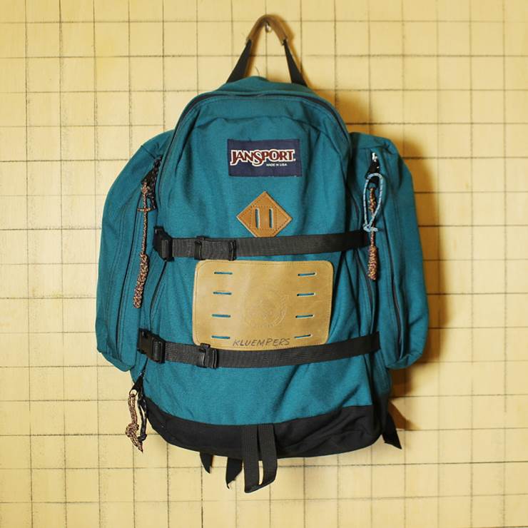 USA製 JANSPORT ジャンスポーツ アウトドア リュックサック グリーン 緑 バックパック デイパック 古着 070319ss31