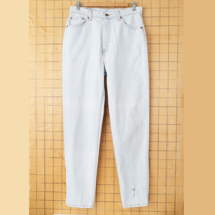 90s USA製 Levis521 リーバイス ブルー テーパードジーンズ デニムパンツ W32相当 アメリカ古着