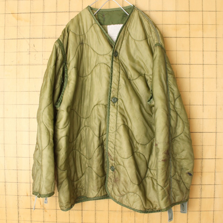 70s U.S.ARMY M-65 キルティング ライナー ナイロン ジャケット MEDIUM USA ミリタリー アメリカ古着 071322ss135