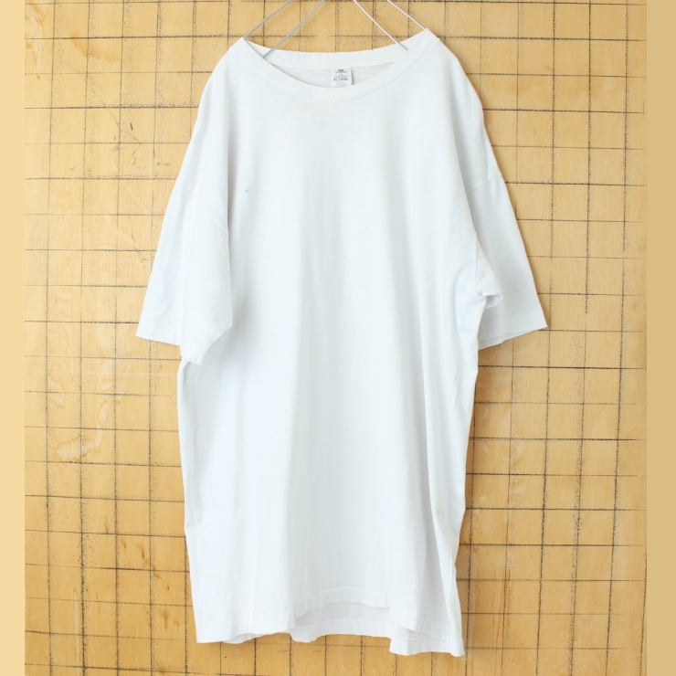 80s 90s USA製 JCPenney 無地Tシャツ ホワイト メンズXL 半袖 アメリカ古着