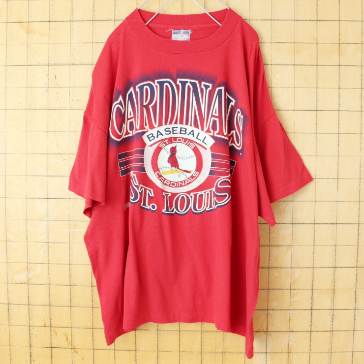 90s USA製 SPECTATOR Sportswear CARDINALS プリントTシャツ レッド メンズXL 半袖 アメリカ古着