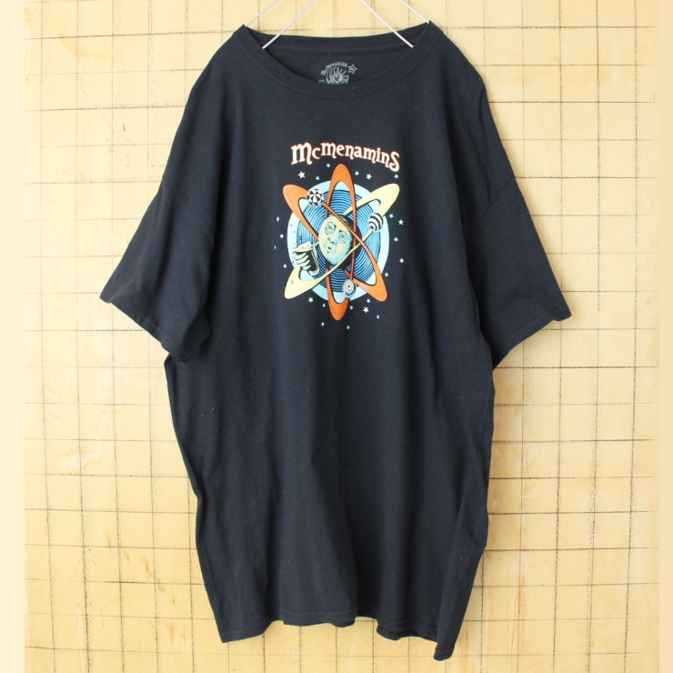 USA McMenamins プリントTシャツ ブラック メンズXL 半袖 アメリカ古着