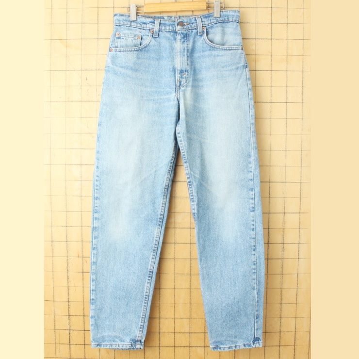 90s USA製 Levis リーバイス 550 テーパード ジーンズ ブルー デニム パンツ W32 アメリカ古着