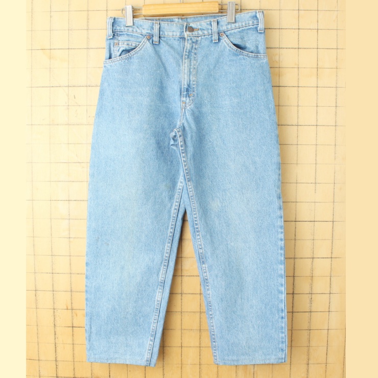 90s USA製 Levis リーバイス 550 テーパード ジーンズ ブルー デニム パンツ W32 アメリカ古着 060723ss104