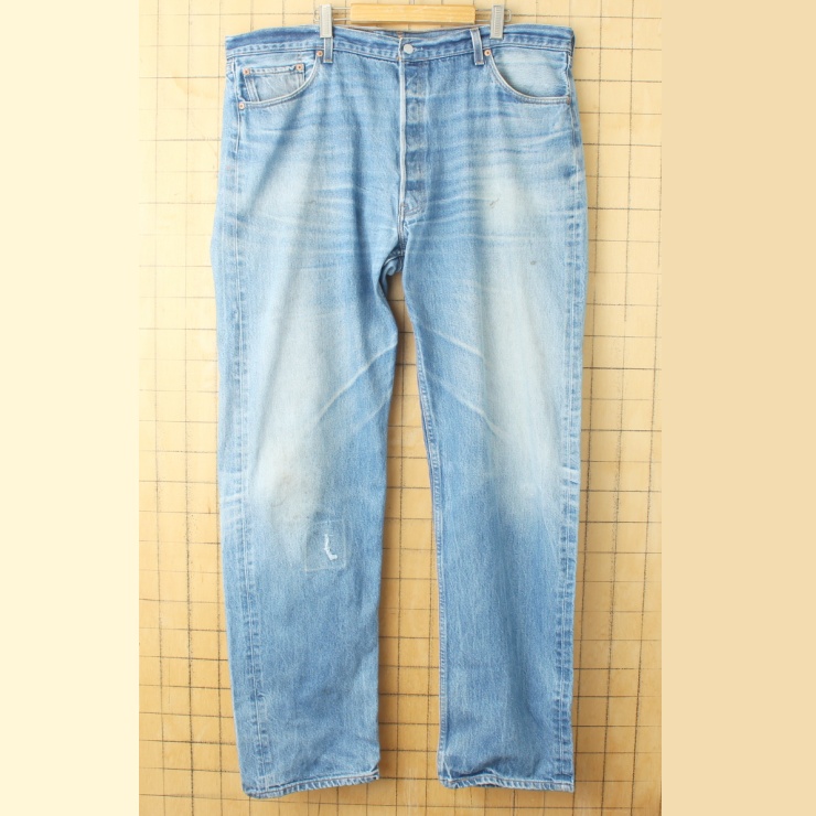 ビッグサイズ 90s USA製 Levis リーバイス 501xx ストレート ジーンズ ブルー デニム パンツ W44 アメリカ古着