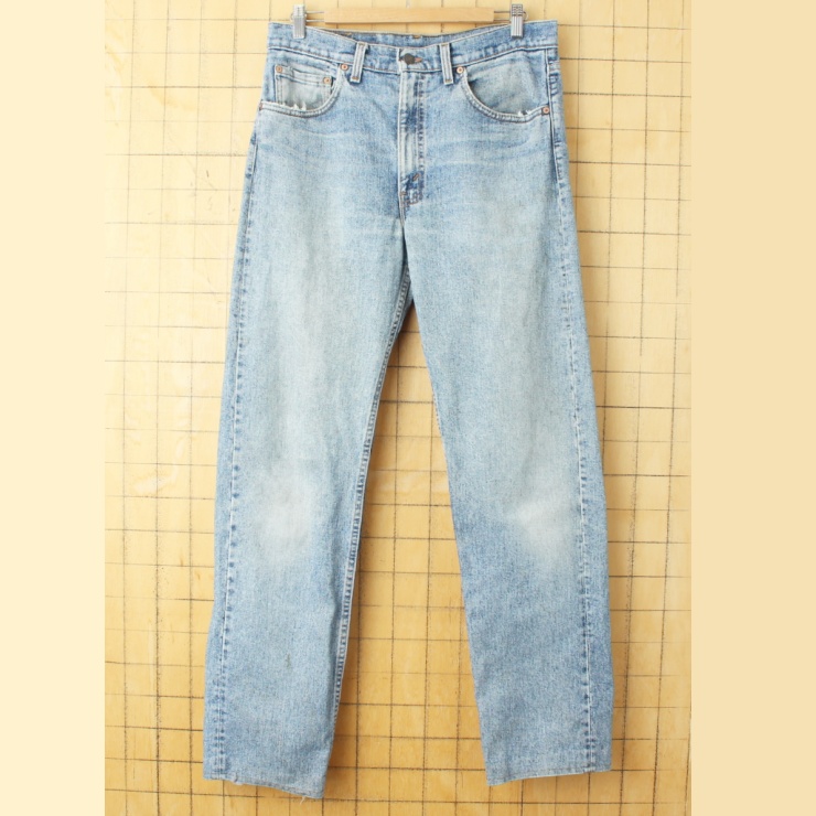 90s USA製 Levis 505 リーバイス ブルー ジーンズ デニム パンツ W33 アメリカ古着