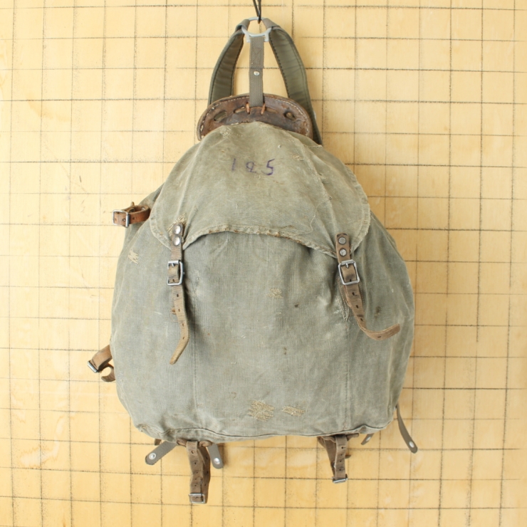 40s スウェーデン軍 ミリタリー M39 山岳部隊 バックパック キャンバス リュックサック 大容量 バッグ ヨーロッパ古着 061125ss153