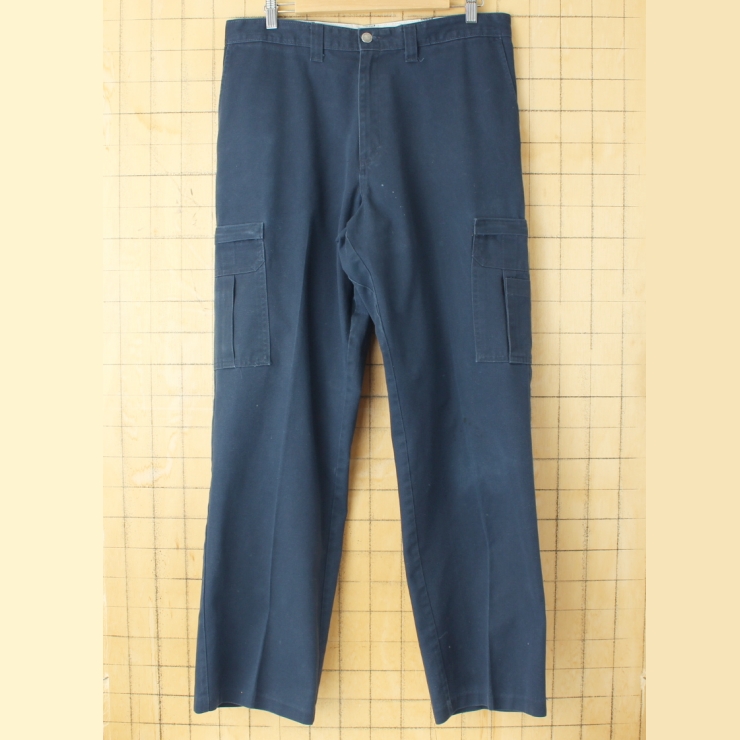 USA Dickies ディッキーズ ワークカーゴパンツ ネイビー ブルー W36 アメリカ古着