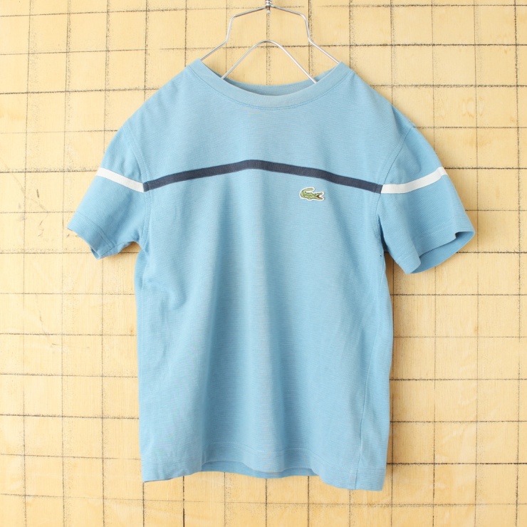 フランス企画 フレンチラコステ Lacoste SPORT Tシャツ 半袖 ライトブルー 120cm相当 キッズサイズ 子供服 ヨーロッパ古着