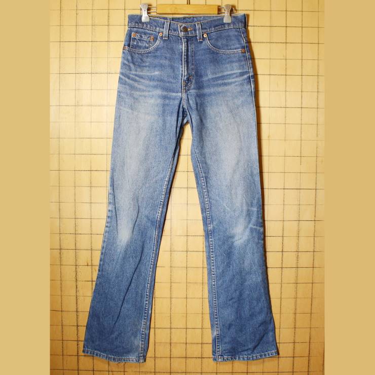 USA製 Levis リーバイス 517 ジーンズ デニム パンツ W29 ブーツカット フレア ブルー 古着