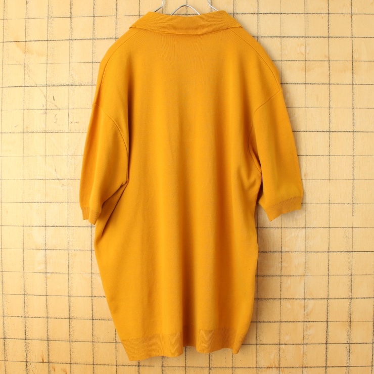 70s 80s USA バンロン ポロシャツ M マスタードイエロー aw179 www