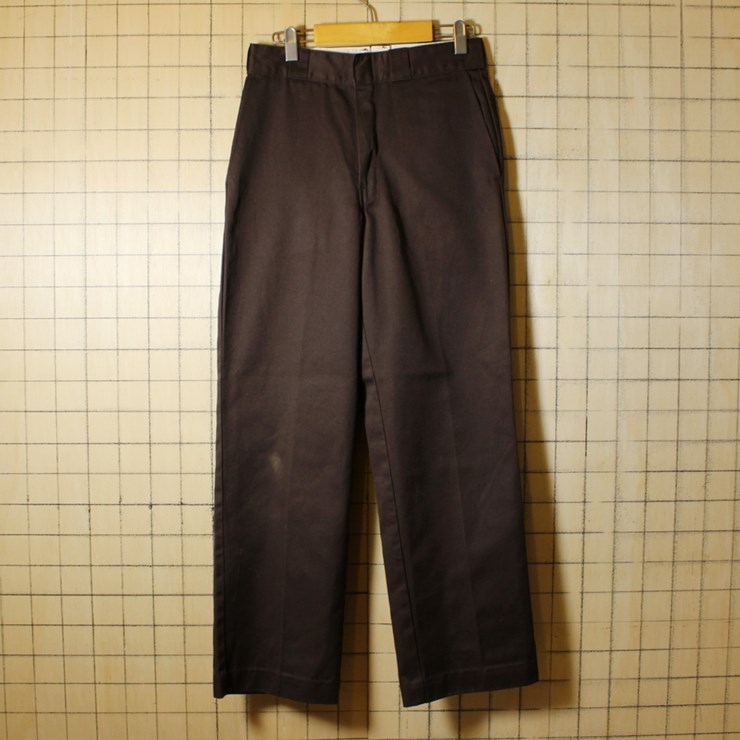 ディッキーズ Dickies USA製 古着 ワークパンツ 874 TALON ブラウン w30l32 083017aw138