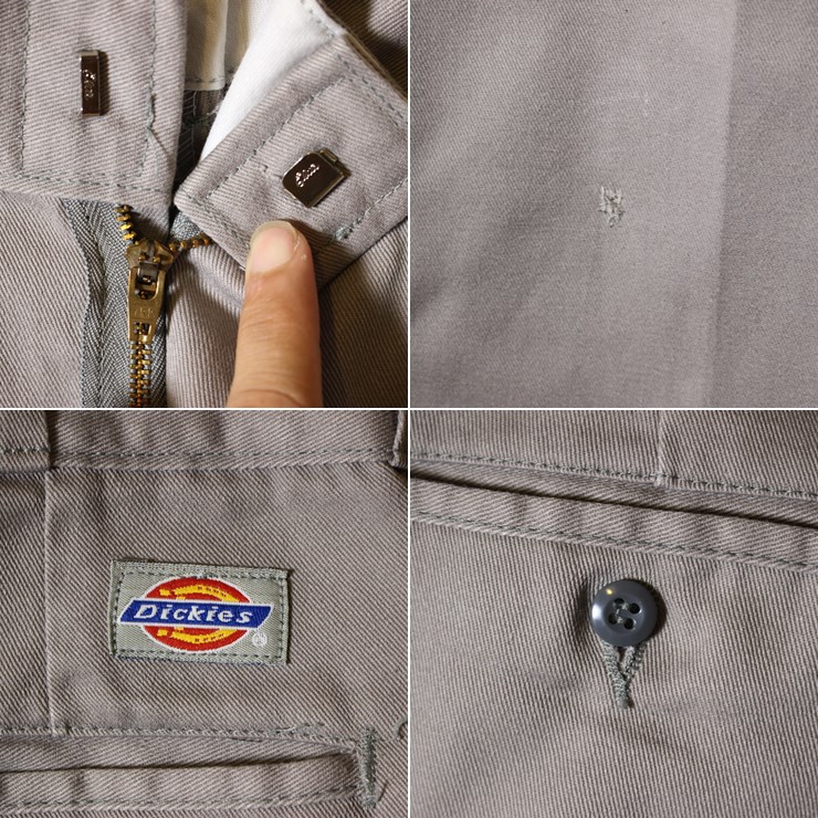 ディッキーズ Dickies USA製 古着 ワークパンツ 874 ライトグレー w34l32 083017aw139 / 古着屋ataco