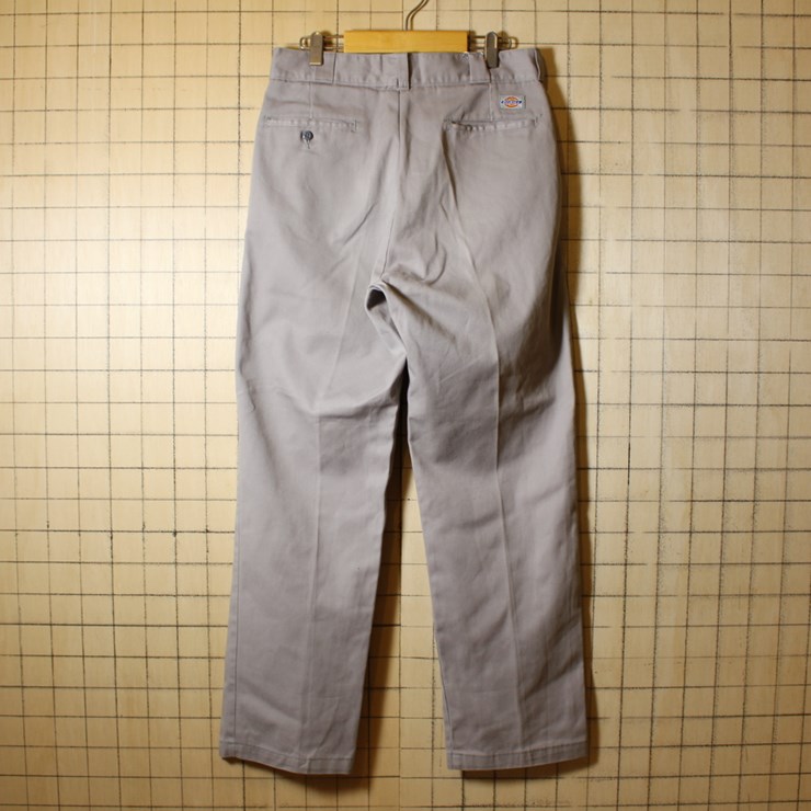 ディッキーズ Dickies USA製 古着 ワークパンツ 874 ライトグレー w34l32 083017aw139 / 古着屋ataco