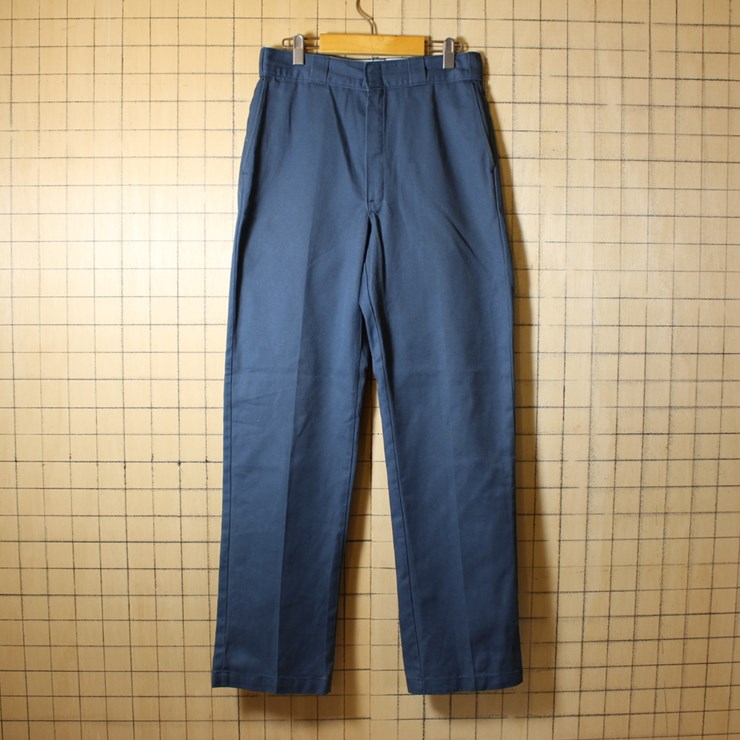 ディッキーズ Dickies USA製 古着 ワークパンツ スモークブルー w32l34 083017aw142