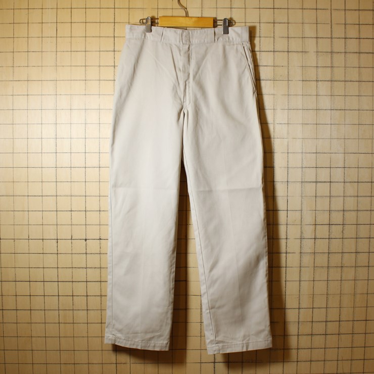 ディッキーズ Dickies USA製 古着 ワークパンツ 874 オフホワイト w34l32 083017aw143