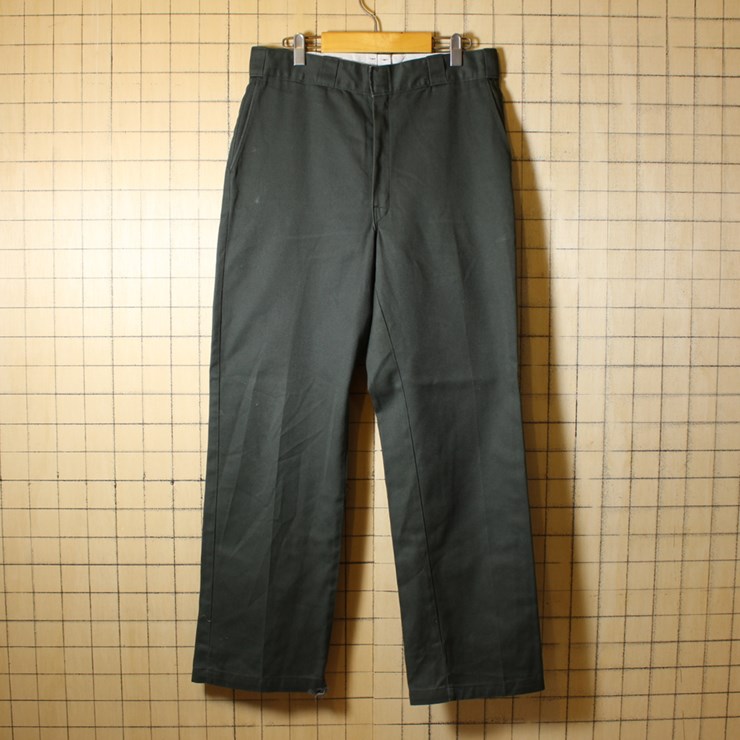 ディッキーズ Dickies USA製 古着 ワークパンツ 874 カーキ w34l32 083017aw144