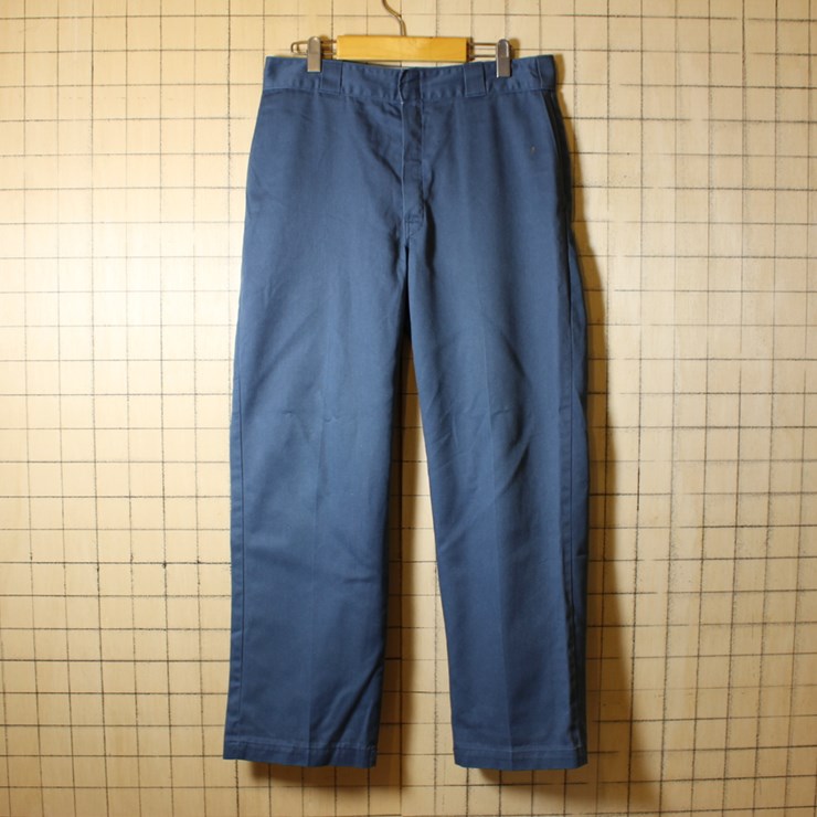 ディッキーズ Dickies USA製 古着 ワークパンツ 874 AFブルー w34l30 083017aw146