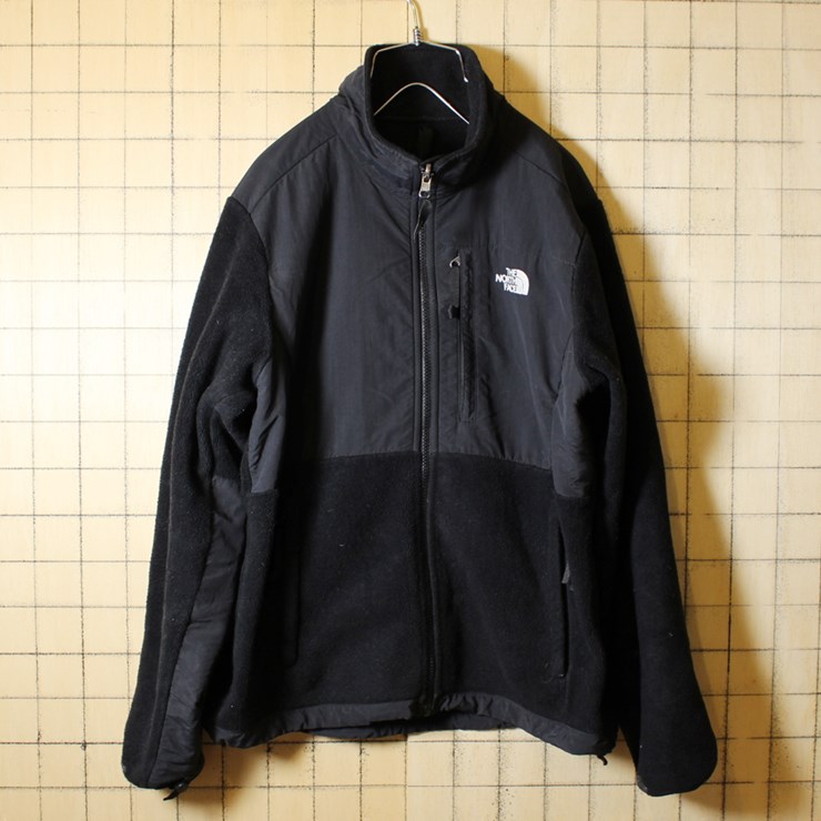 古着 ノースフェイス THE NORTH FACE ブラック フリース ジップアップ デナリジャケット レディースML相当 メンズSM相当 アウトドア