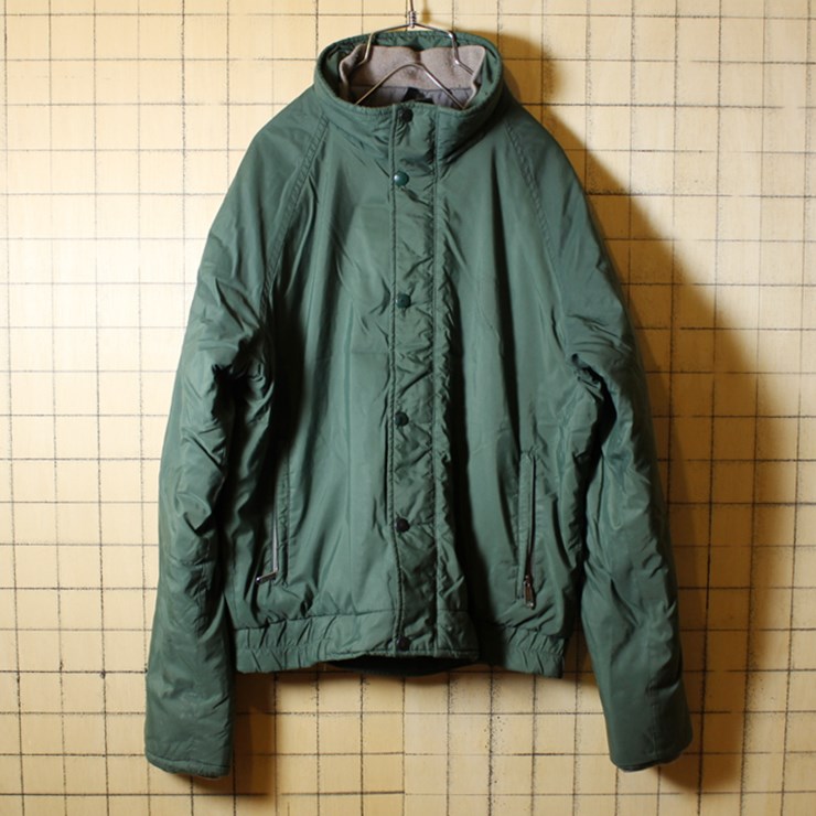 USA製 古着 ノースフェイス THE NORTH FACE 茶タグ グリーン 中綿 ナイロンジャケット メンズM アウトドア USDA FOREST SERVICE