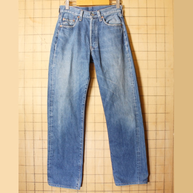 90s USA製 Levis リーバイス 501 ブルー ジーンズ デニム パンツ W29 バレンシア工場 赤耳 For over 110 Years 110周年記念 アメリカ古着