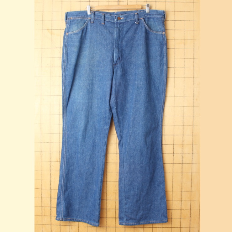 ビッグサイズ 80s USA製 Wrangler ラングラー ブーツカット デニム パンツ W41相当 ブルー 濃紺 アメリカ古着