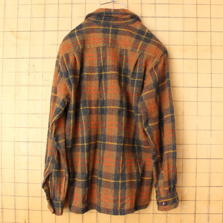 60s 70s yorke wool shirt ヴィンテージ チェックシャツ