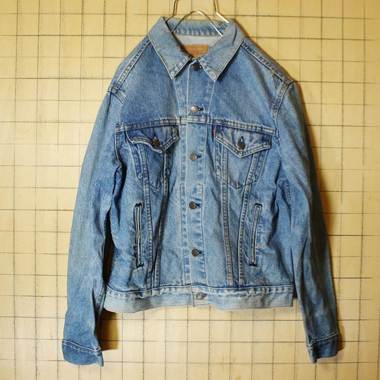 USA製 80s Levis リーバイス デニム ジャケット メンズ42 ブルー 70505-0214 フォース BOWIE U2 古着