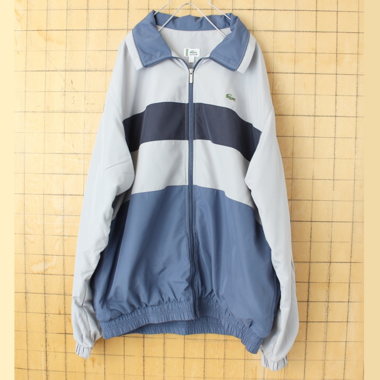 LACOSTE SPORTS フレンチラコステ ジップアップジャケット ネイビー ブルー メンズL相当 アメリカ古着