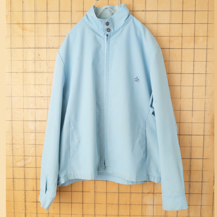 70s 80s USA Grand Slam Munsingwear スイングトップ ハリントンジャケット メンズXL相当 ライトブルー アメリカ古着