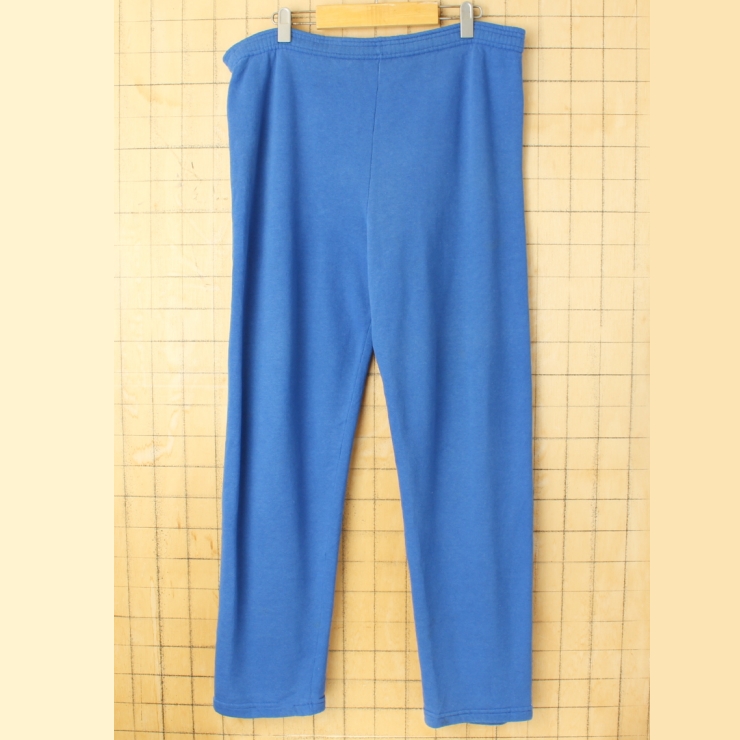 80s 90s USA製 JERZEES 無地スウェットパンツ ブルー メンズXL アメリカ古着