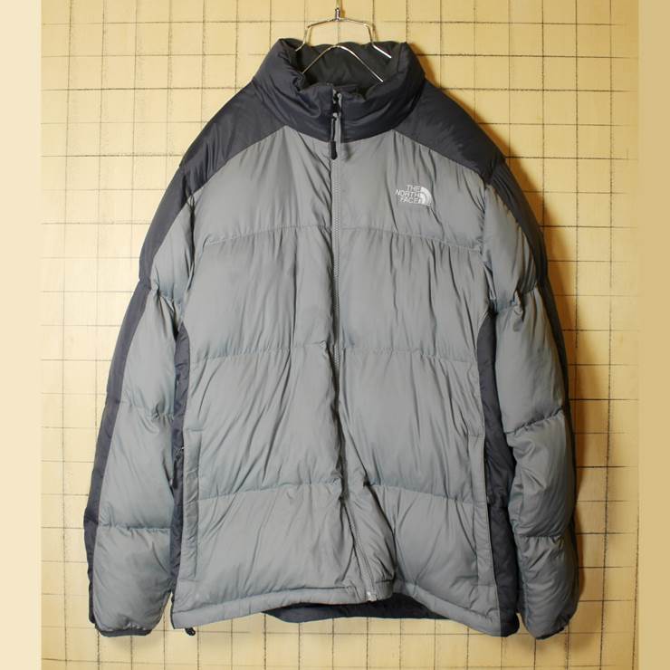 THE NORTH FACE ノースフェイス ダウン ジャケット グレー 550フィル メンズXL 古着 / 古着屋ataco garage