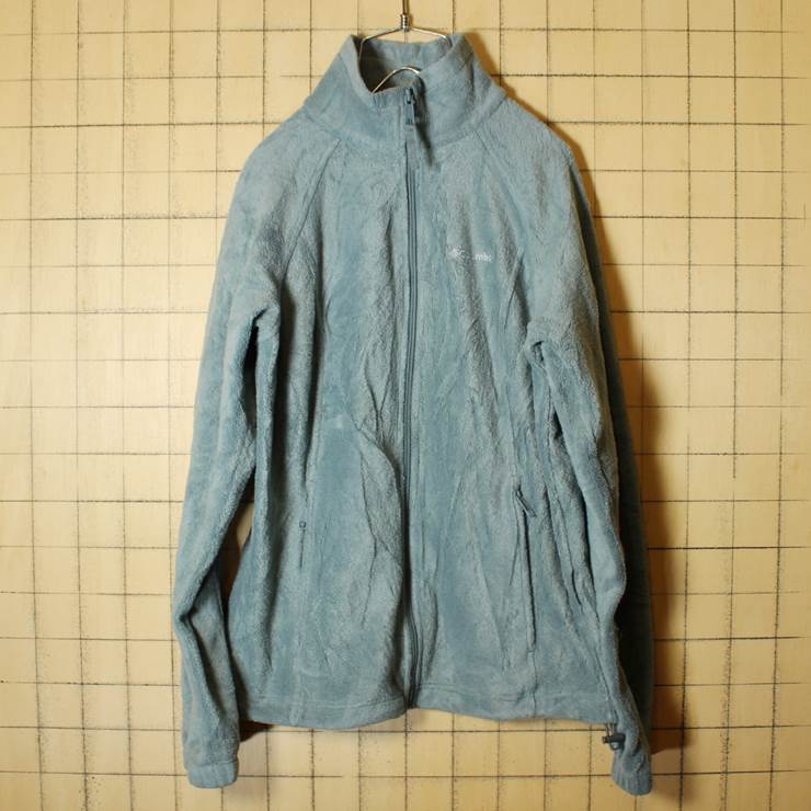 Columbia コロンビア フリース ジップアップ ジャケット スモークブルー レディースS メンズXS相当 古着 ラグラン インナー