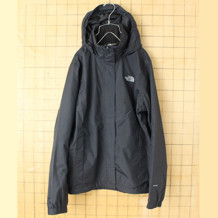 THE NORTH FACE ノースフェイス DRYVENT ジップアップジャケット ブラック レディースL マウンテンパーカー アメリカ古着