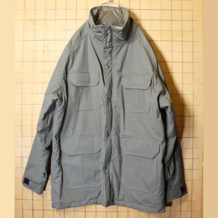 80s USA製 Woolrich ウールリッチ マウンテンパーカー 65/35 メンズL グレー ナイロンジャケット アウトドア アメリカ古着