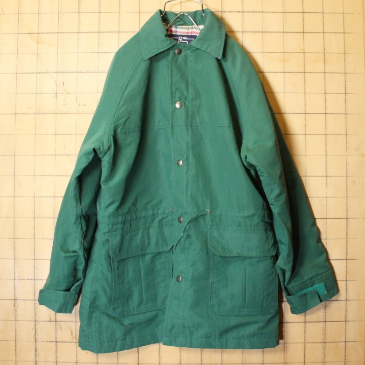 80s USA製 Woolrich ウールリッチ マウンテンパーカー レディースS グリーン ナイロンジャケット アウトドア アメリカ古着