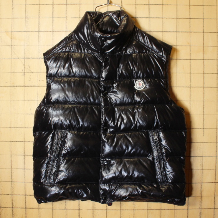 MONCLER TIB VEST モンクレール ナイロン ダウン ベスト サイズ2 メンズML相当 ブラック 古着