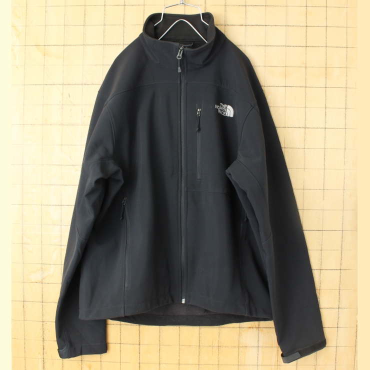 THE NORTH FACE ノースフェイス ソフトシェルジャケット ブラック メンズM  アメリカ古着