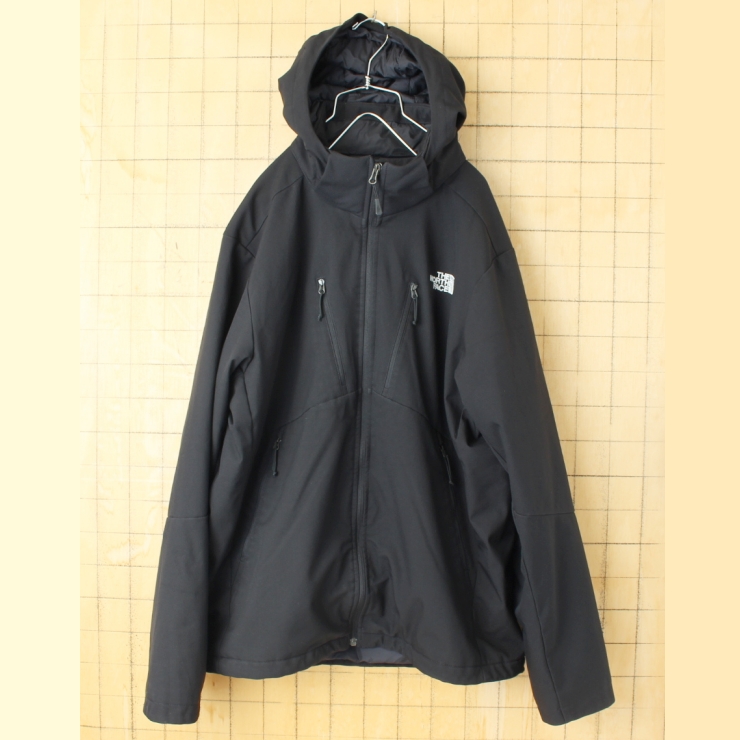 THE NORTH FACE ノースフェイス WINDWALL 中綿ジャケット ブラック メンズL マウンテンパーカー アメリカ古着