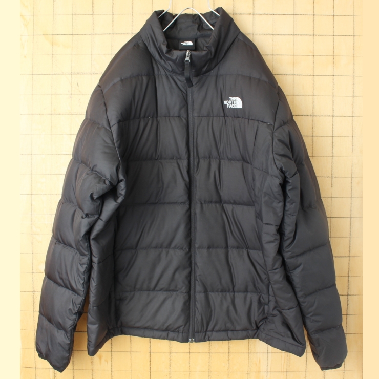 THE NORTH FACE ノースフェイス ダウンジャケット ブラック メンズXL 550フィル アメリカ古着