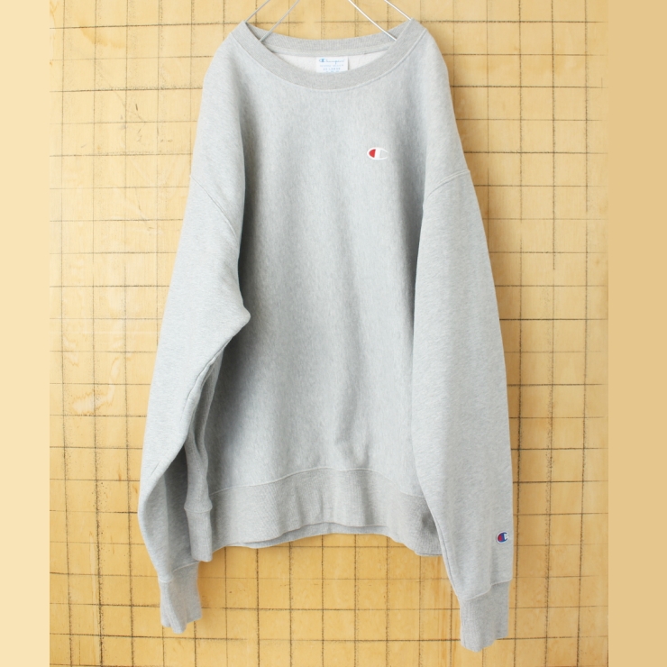 ビッグサイズ 00s USA champion チャンピオン ワンポイント リバースウィーブスウェット グレー メンズ2XL アメリカ古着