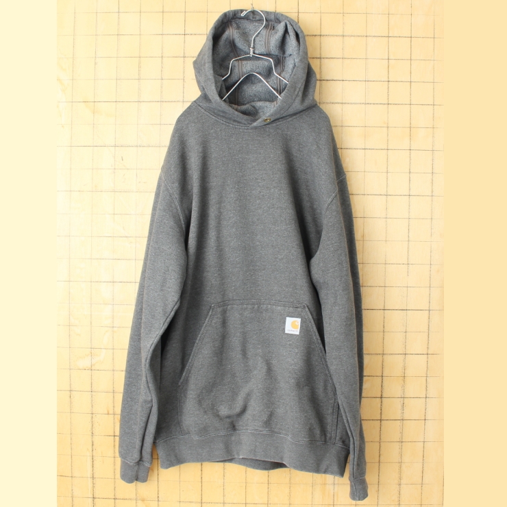 USA carhartt カーハート スウェットパーカー グレー メンズM フーディー アメリカ古着