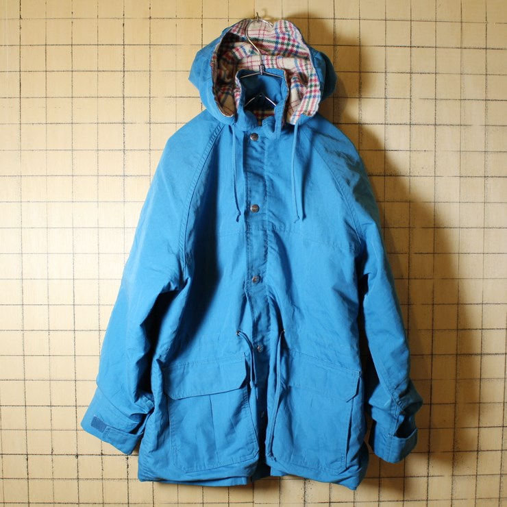 USA製 80s 古着 Woolrich マウンテンパーカー レディースM メンズS相当 ライトブルー ウールリッチ