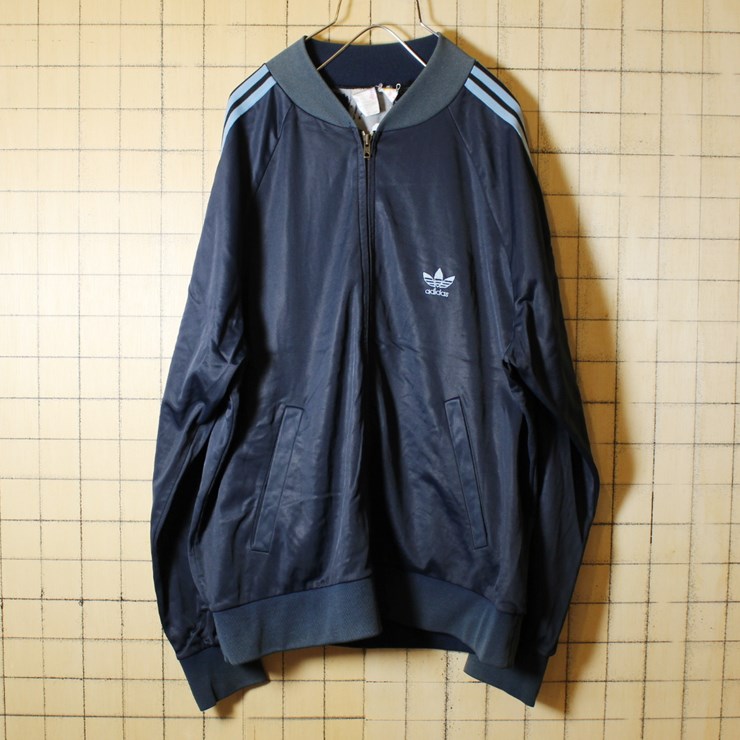 adidas 70s フランス製 古着 ATP VENTEX トップジャージ メンズL ネイビー アディダス