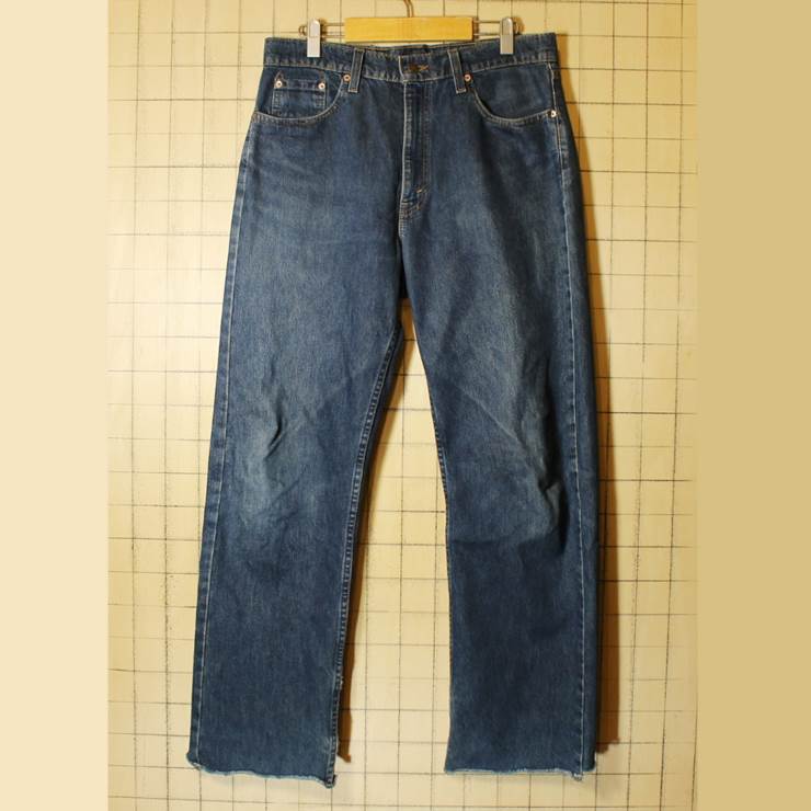 USA製 Levis リーバイス 519-0217 ジーンズ デニム パンツ ブルー W34 濃紺 古着