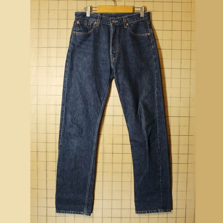 USA製 Levis リーバイス 501 ジーンズ デニム パンツ ブルー W30 濃紺 古着