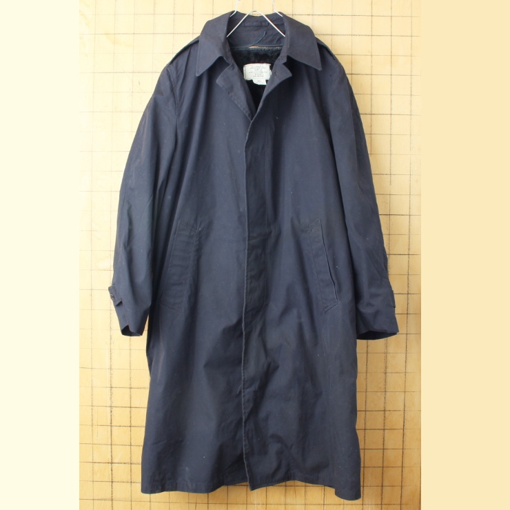 80s U.S.AIRFORCE All Weather Coat ステンカラーコート 42L ボアライナー付 ミリタリー ネイビー 米軍実物 空軍 アメリカ古着