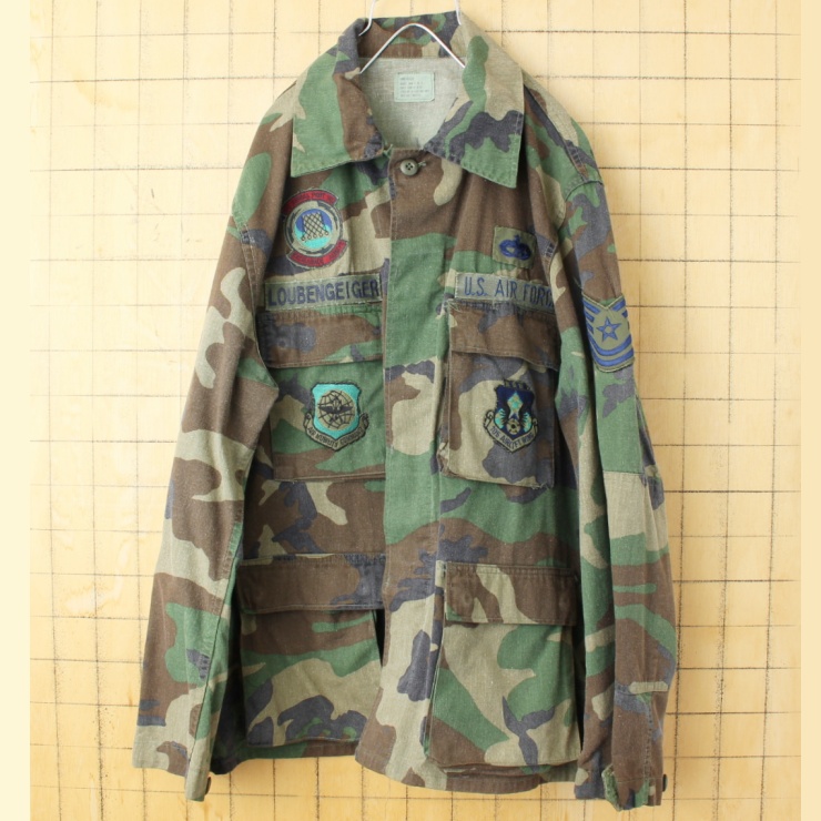 80s U.S.ARMY ウッドランドカモ BDU ジャケット LARGE-REGULAR ミリタリー 迷彩 アメリカ古着