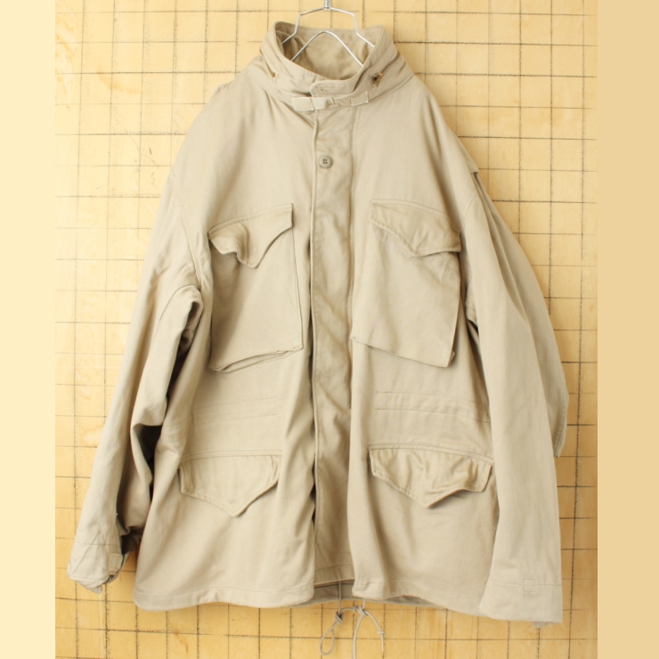USA製 ALPHA INDUSTRIES アルファ M-65 フィールドジャケット X-LARGE REGULAR ミリタリー ベージュ アメリカ古着