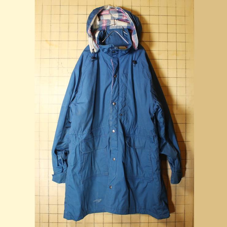 ビッグサイズ 80s USA製 Woolrich ウールリッチ マウンテンパーカー 65/35 レディースXL ネイビー ナイロンジャケット アウトドア 古着